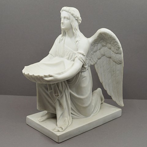 Royal Copenhagen;  A biscuit figurine "Baptismal angel" Royal Copenhagen;  A biscuit figurine "Baptismal angel"